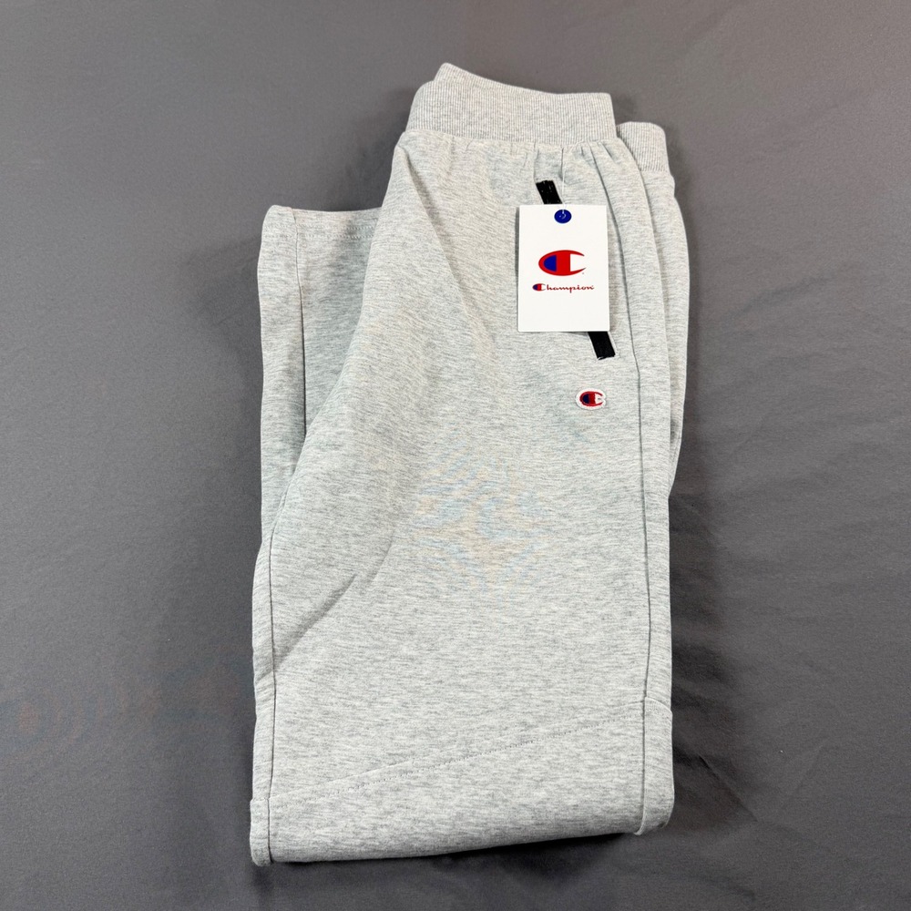 Champion Boys Grey Tech Fleece Joggers Zipper Pockets Size M 10/12 NWT
